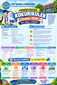 Kegiatan kokurikuler dilaksanakan mulai tanggal 22 Oktober - 28 Oktober 2026